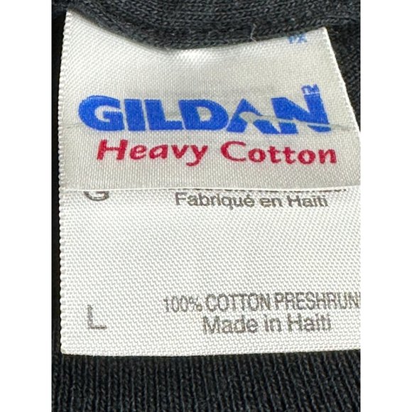 Gildan Graphic  Mens Black T Shirt  Middle Finger Attitude Crew Neck Large - Picture 2 of 4